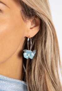 Flower Hoop Earrings