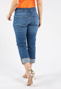 Fara Chain Detail Cropped Tapered Jeans