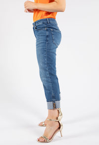 Fara Chain Detail Cropped Tapered Jeans