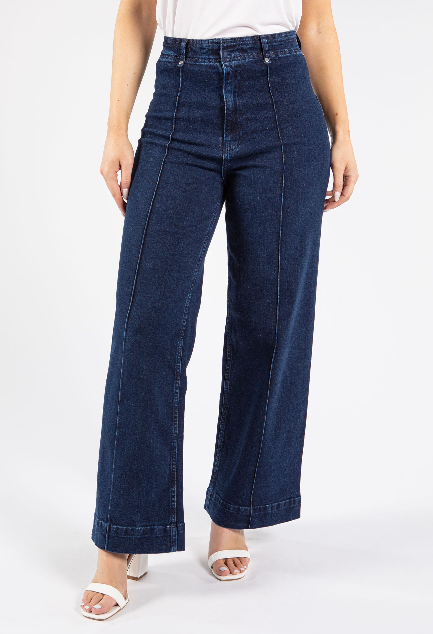 Isla High Waist Front Seam Tailored Jeans