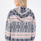 Patterned Soft Knit Hooded Pullover