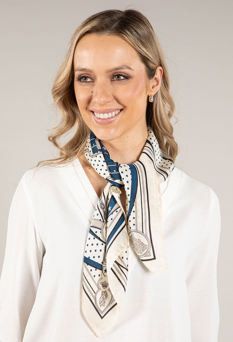 Satin Mixed Print Scarf