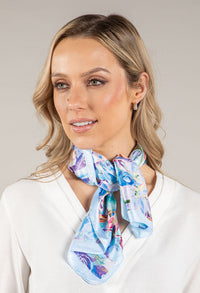 Satin Floral Scarf