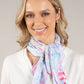 Satin Floral Print Scarf