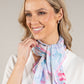 Satin Floral Print Scarf