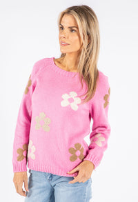 Floral Knit Pullover