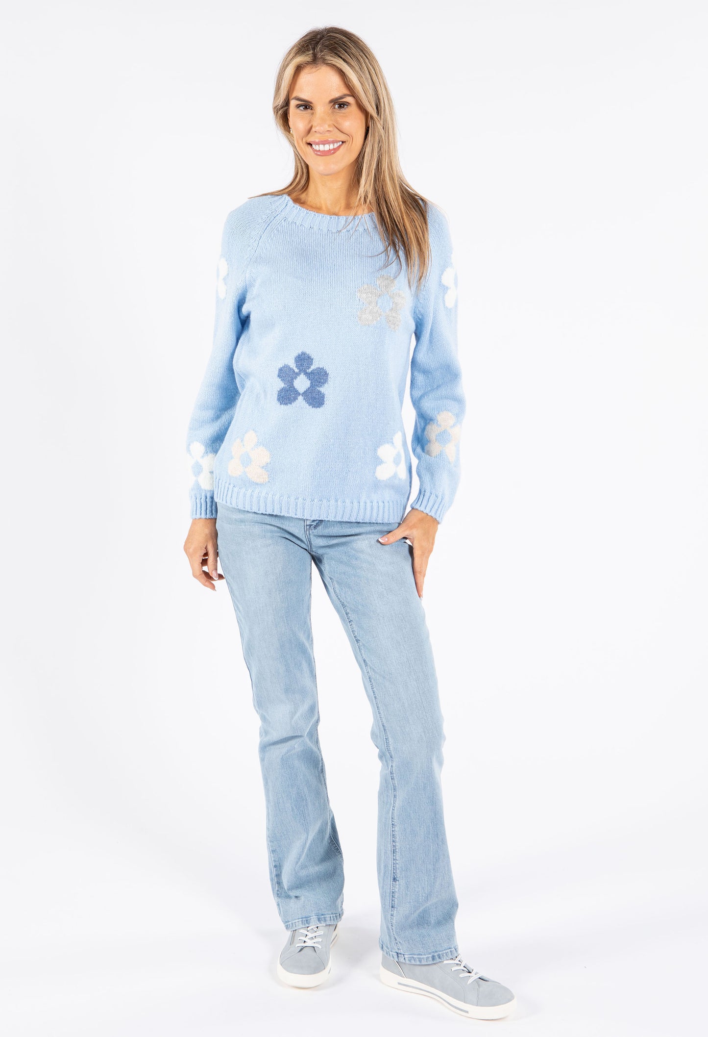 Floral Knit Pullover