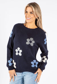 Floral Knit Pullover