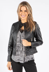 Leatherette Biker Jacket