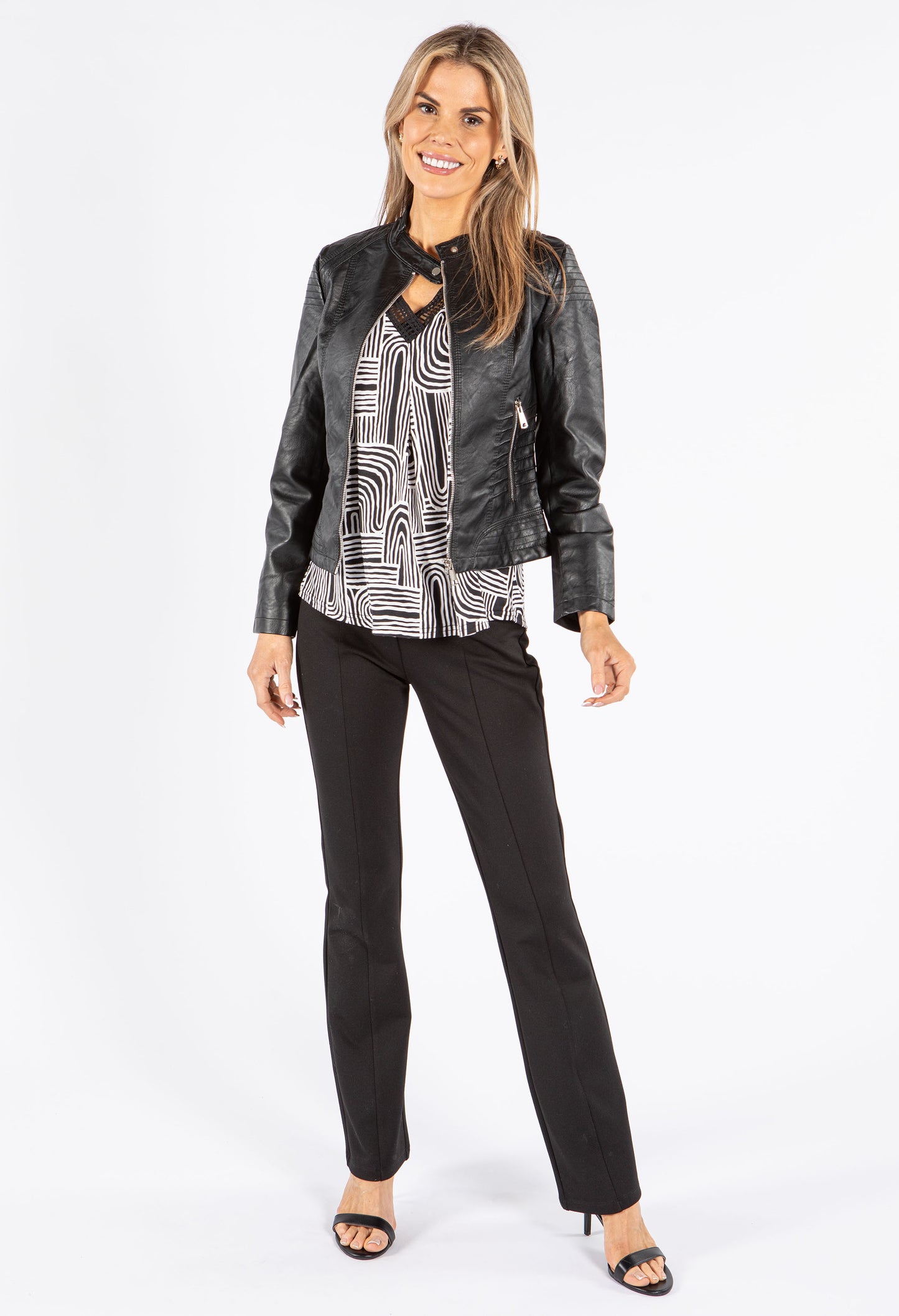 Leatherette Biker Jacket