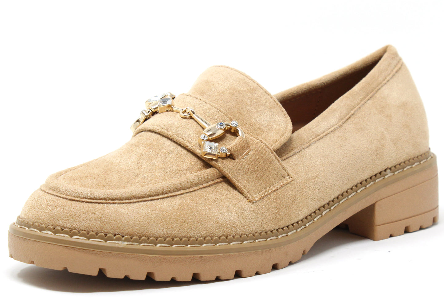 Teardrop Diamante Buckle Loafer