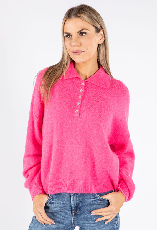 Luxury Collared Knit Pullover