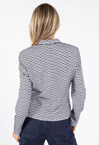 Pocket Detail Striped Jacket