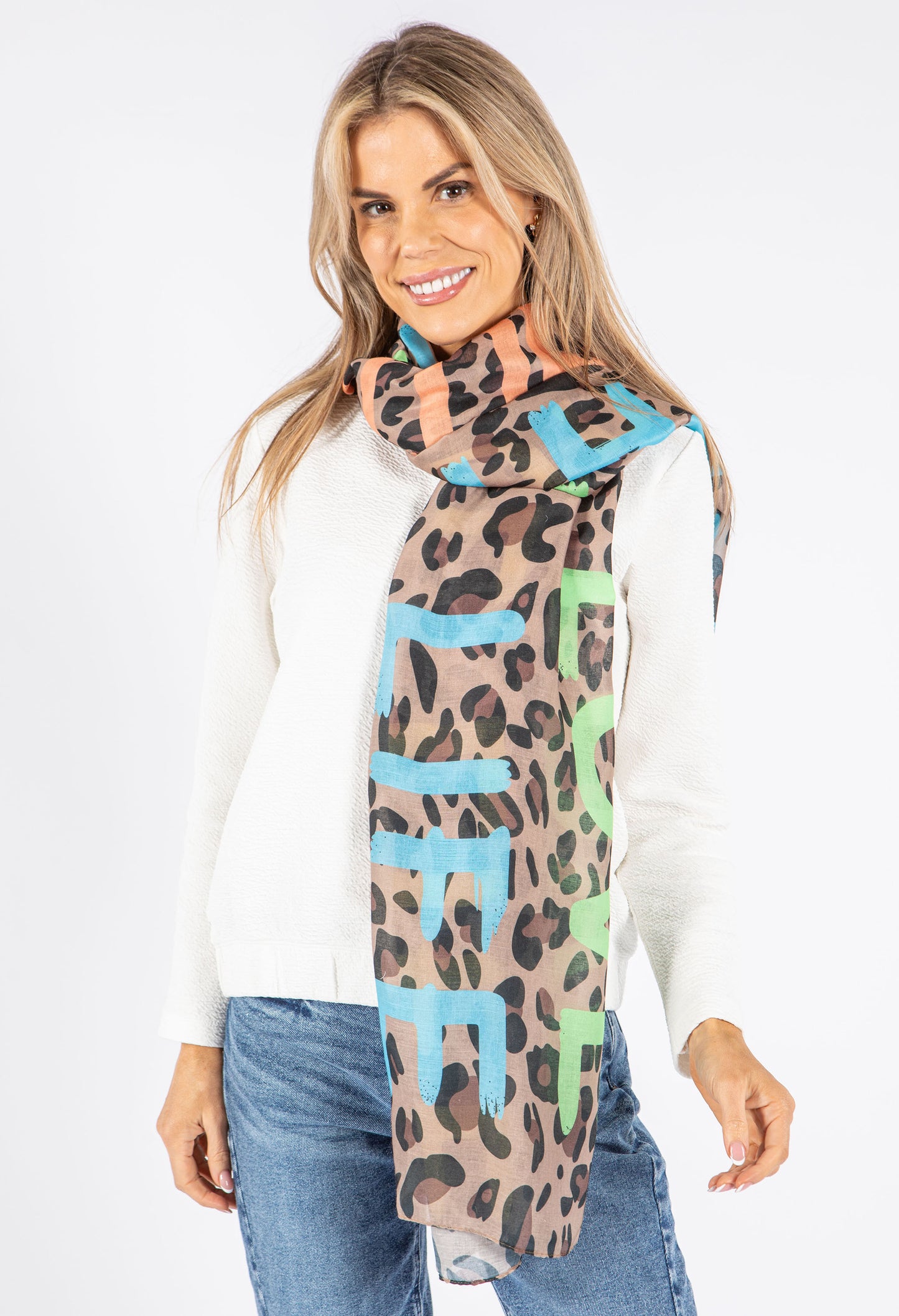 Bold Leopard Print Scarf