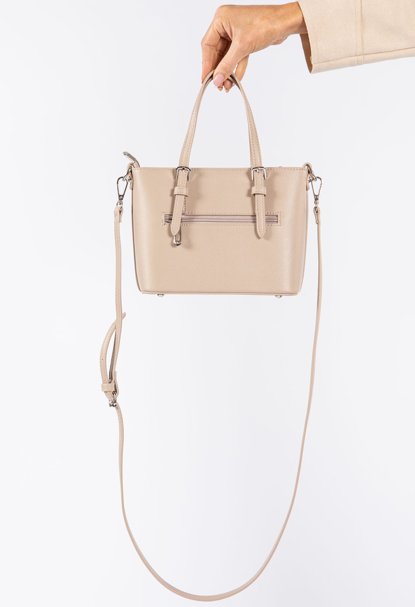 Structured Cross Body Bucket Bag