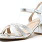 Metallic Cross Strap Heel