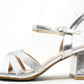 Metallic Cross Strap Heel