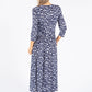 Long Sleeve Polka Dot Midi Dress