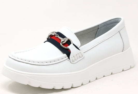 Stripe and Buckle Loafer