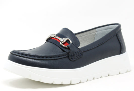 Stripe and Buckle Loafer