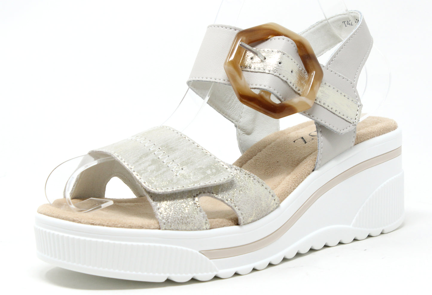 Buckle Detail Wedge Sandal