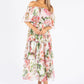 Tiered Floral Midi Dress