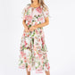 Tiered Floral Midi Dress