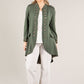 Contrast Lining Military Jacket