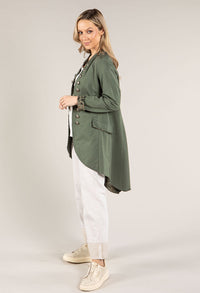 Contrast Lining Military Jacket