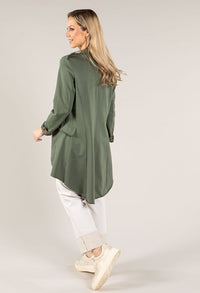 Contrast Lining Military Jacket