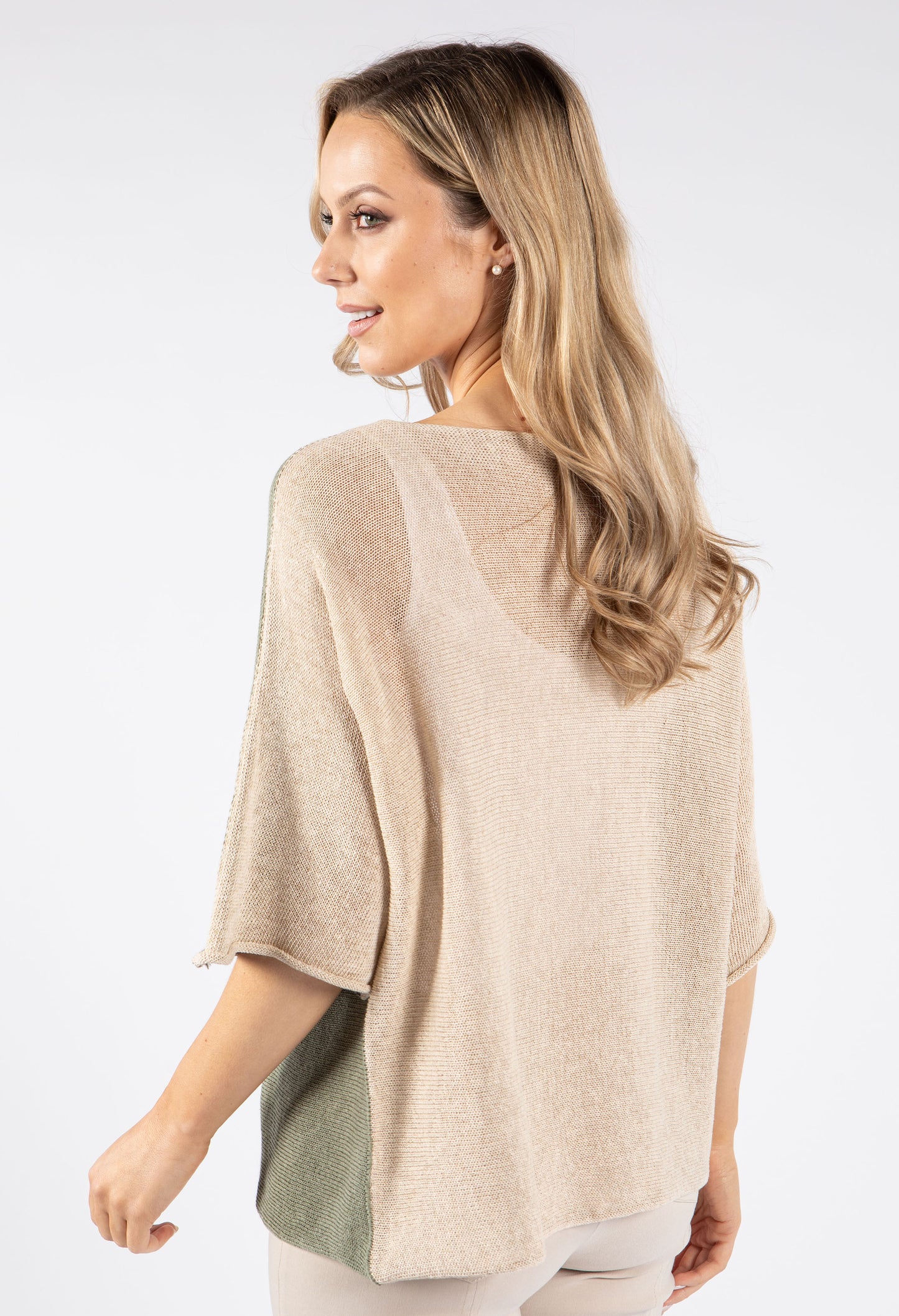 Two Tone Knit Pullover