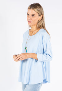 Soft Sleeve Top with Necklace