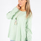 Soft Sleeve Top with Necklace