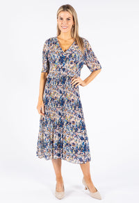 Floral Plisse Pop Over Dress