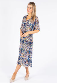 Floral Plisse Pop Over Dress