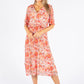 Floral Plisse Pop Over Dress