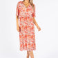 Floral Plisse Pop Over Dress