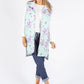 Longline Floral Print Gilet