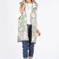 Longline Floral Print Gilet