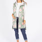 Longline Floral Print Gilet