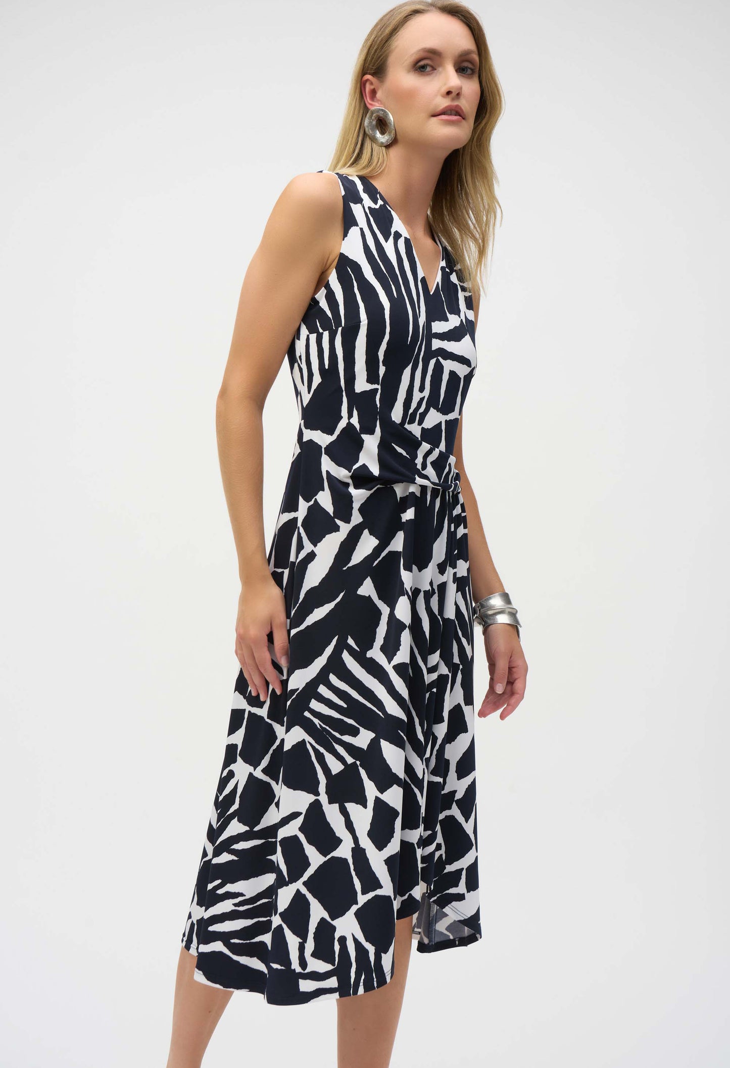 Knee-length Wrap Dress