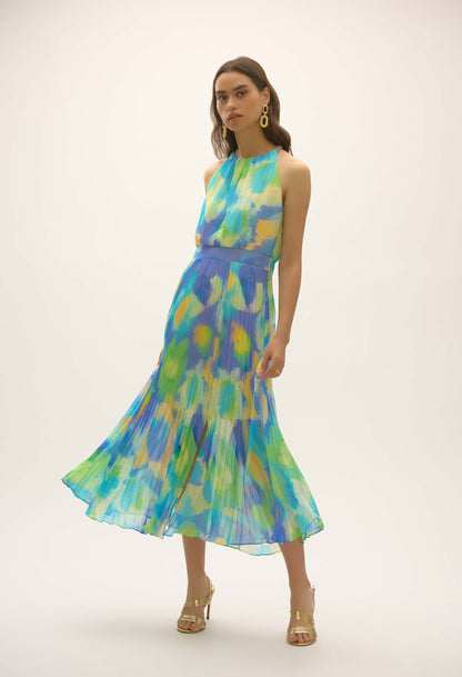 Sleeveless Abstract Maxi Dress