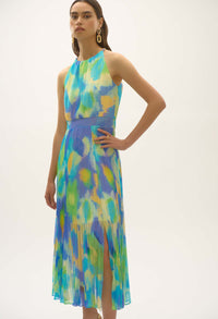 Sleeveless Abstract Maxi Dress