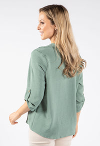 Gold Button Detailing Blouse