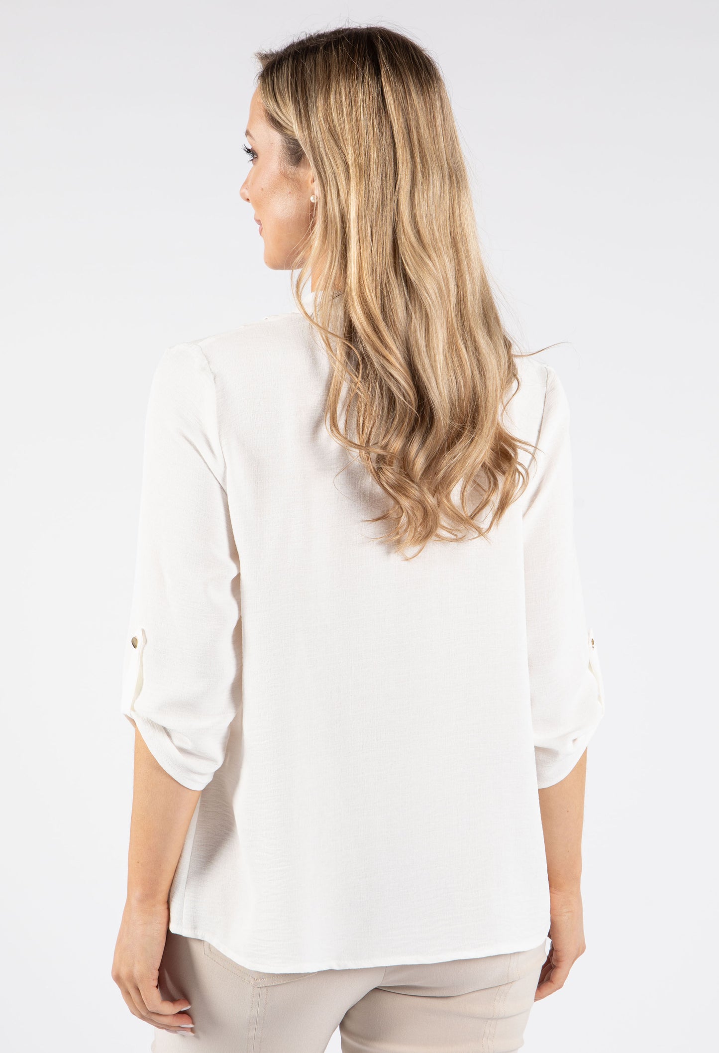 Gold Button Detailing Blouse