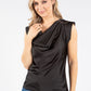 Cowl Neck Satin Top