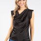 Cowl Neck Satin Top