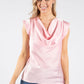 Cowl Neck Satin Top