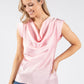 Cowl Neck Satin Top