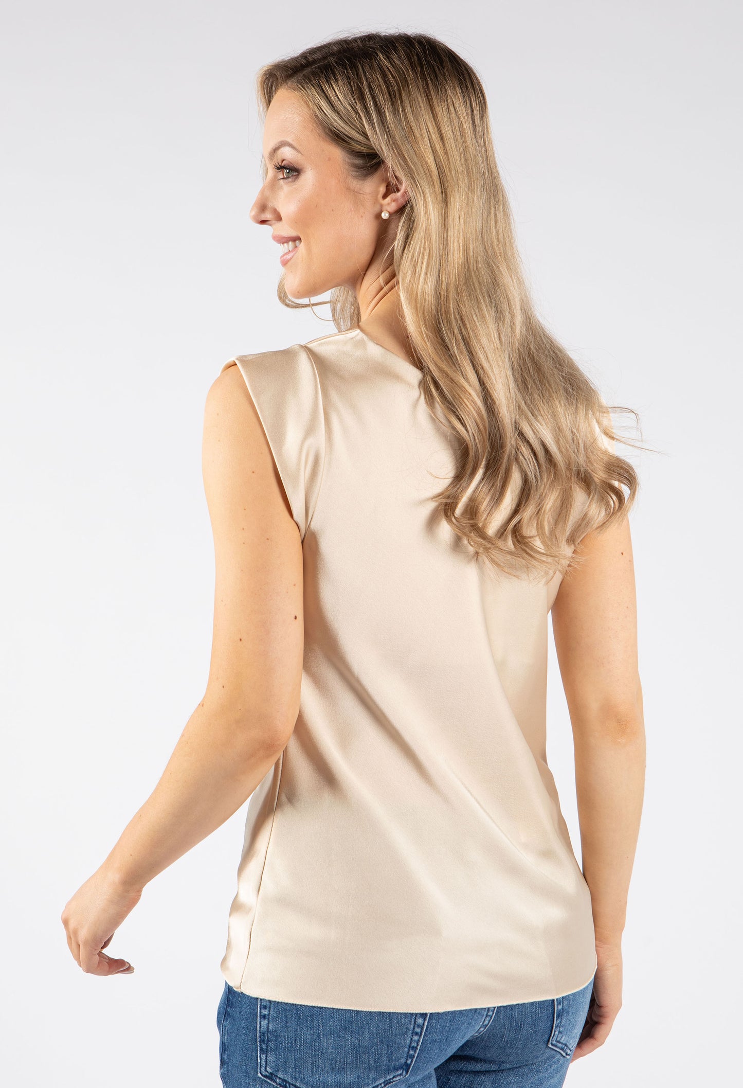 Cowl Neck Satin Top